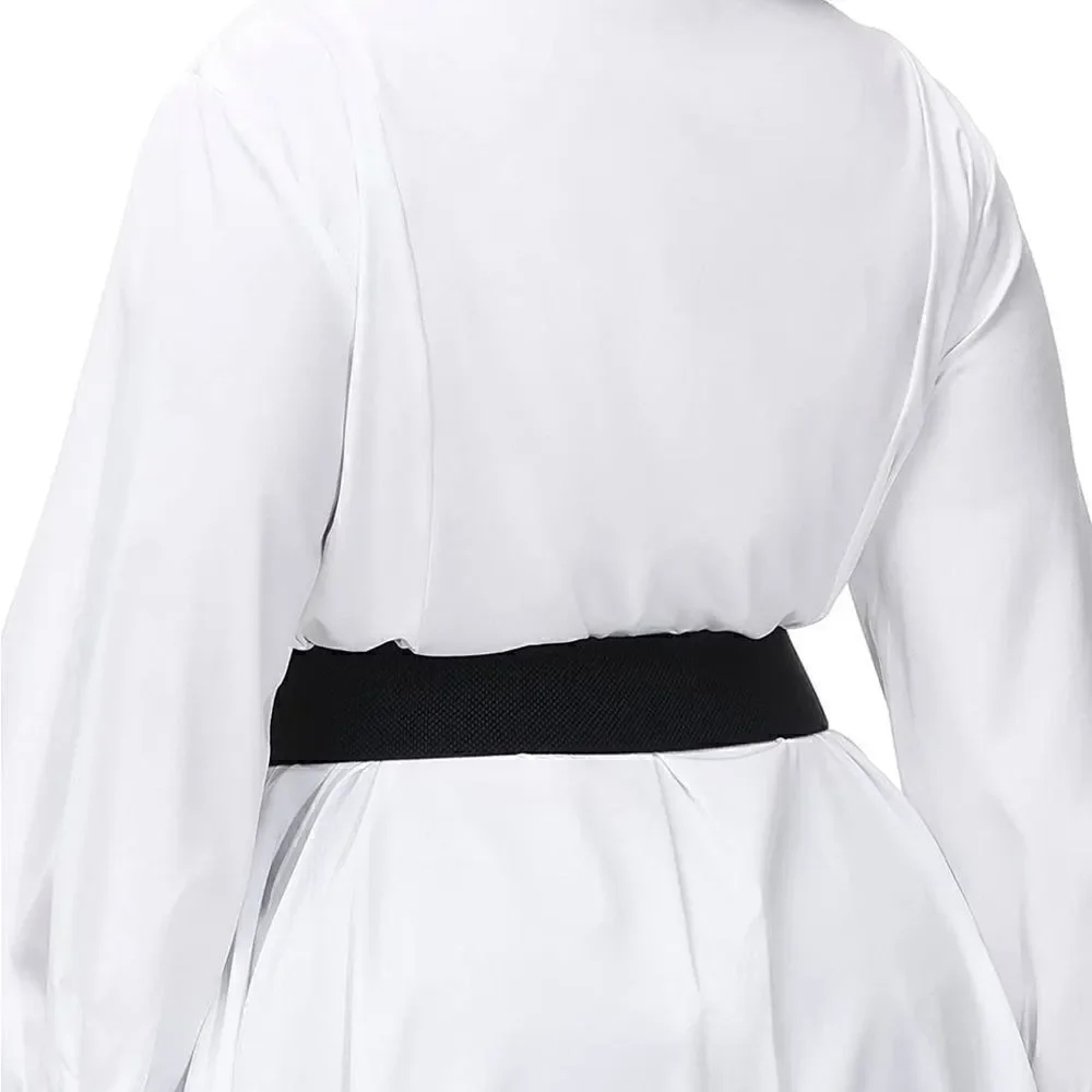 Black Textured Waistband Belt